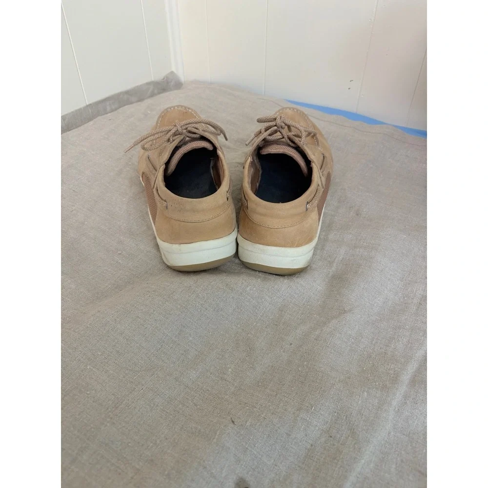 Sperry Top-Sider 7 Seas 3-Eye Tan Leather Boat Shoes Mens 10.5M STS17627